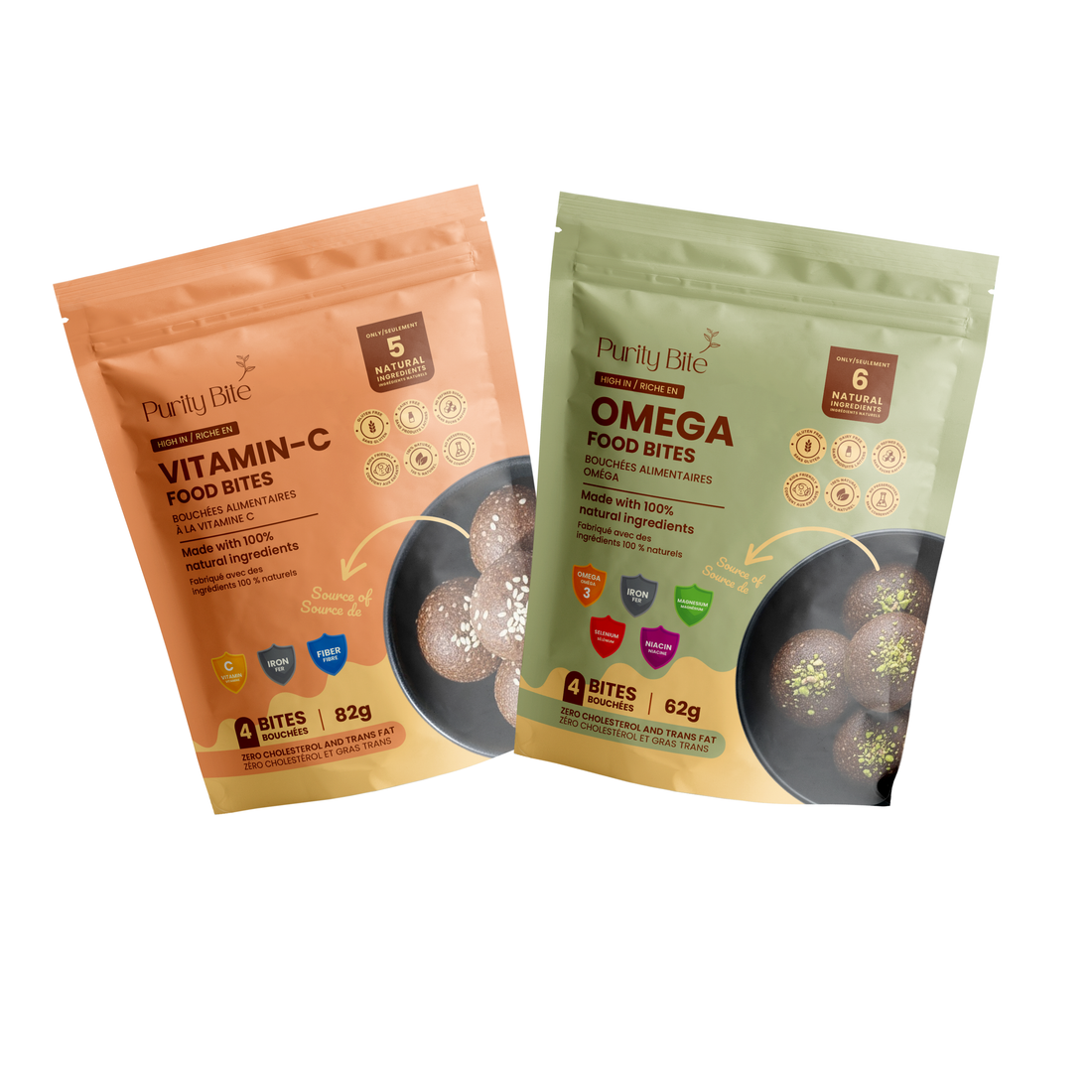 Vitamin-C & Omega Food Bites Bundle (10 Packs)